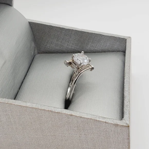 925 Sterling Silver Ring Engagement Ring Silver Ring Solitaire Ring